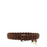 Braided leather belt