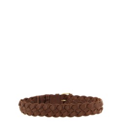 Braided leather belt