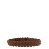 Braided leather belt