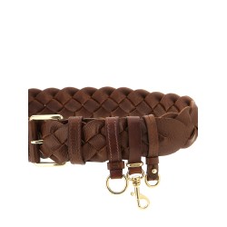 Braided leather belt