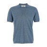 Open collar polo shirt