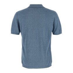 Open collar polo shirt