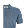 Open collar polo shirt