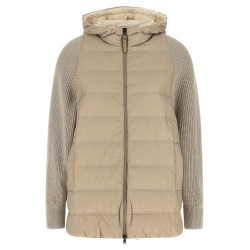 'Shiny Zipper Pull' down jacket