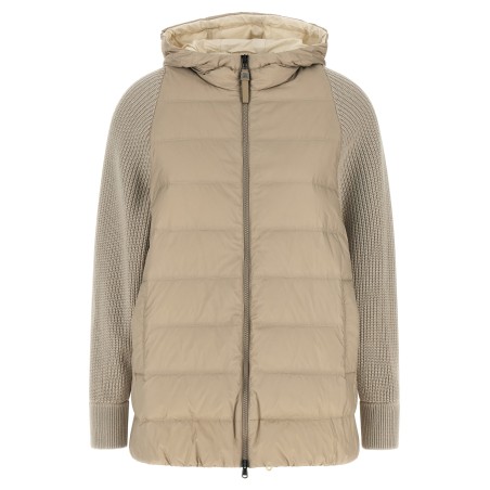 'Shiny Zipper Pull' down jacket