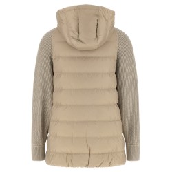 'Shiny Zipper Pull' down jacket