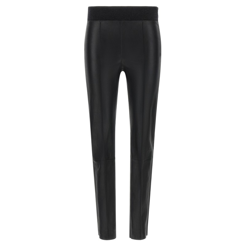 Stretch nappa leather leggings