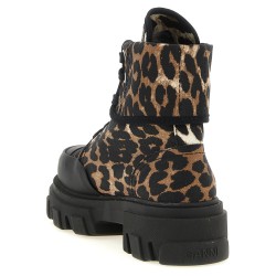 Denim ankle boots