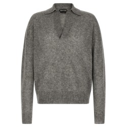 Cashmere and silk polo shirt