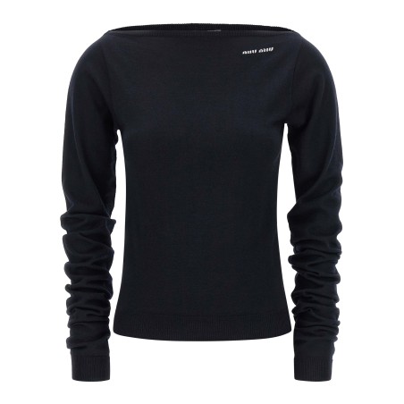 Boat neckline sweater