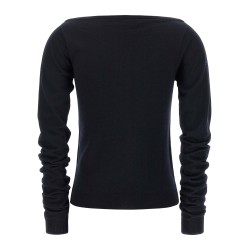 Boat neckline sweater