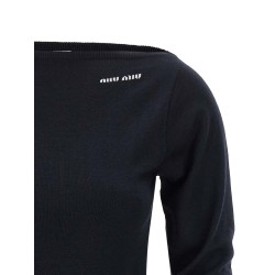 Boat neckline sweater