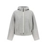'Shiny Zipper Pull' cropped hoodie