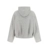 'Shiny Zipper Pull' cropped hoodie