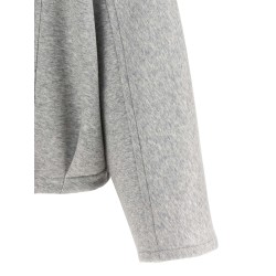 'Shiny Zipper Pull' cropped hoodie