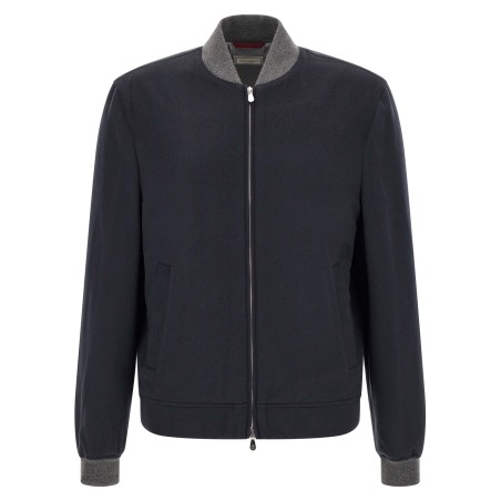 Light flannel bomber jacket
