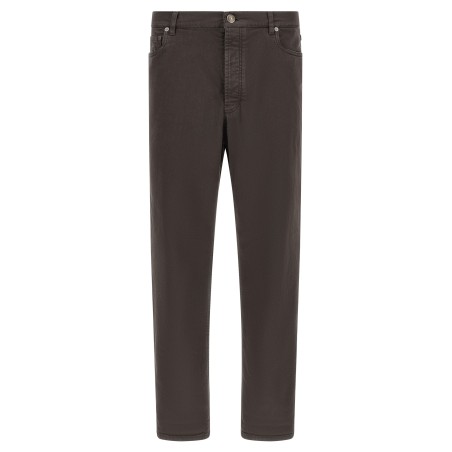 Garment-dyed denim jeans