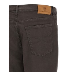 Garment-dyed denim jeans