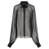 Chiffon blouse with flower