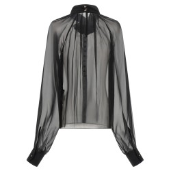 Chiffon blouse with flower