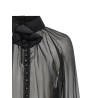 Chiffon blouse with flower