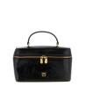 Crumpled effect leather handbag
