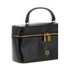 Crumpled effect leather handbag