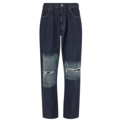 Patchwork insert jeans