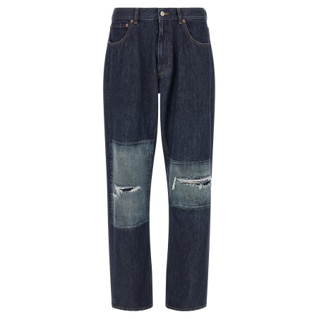 Patchwork insert jeans