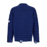 Distressed wool cardigan