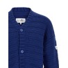 Distressed wool cardigan