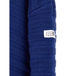 Distressed wool cardigan