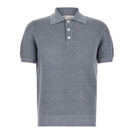 English half-ribbed polo shirt