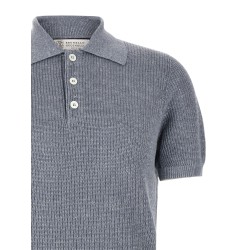 English half-ribbed polo shirt