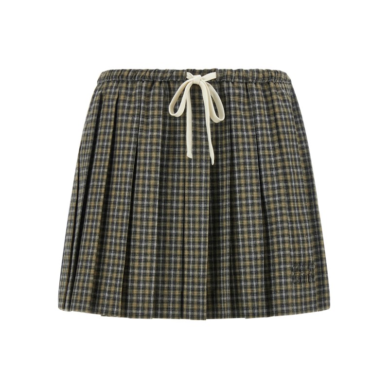 Tartan pleated skirt