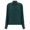 Satin silk polo shirt