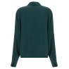 Satin silk polo shirt
