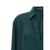 Satin silk polo shirt
