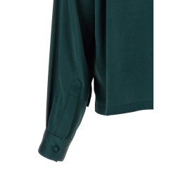 Satin silk polo shirt