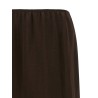 Satin froissé and lace skirt