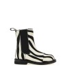 Zebra pony ankle boots