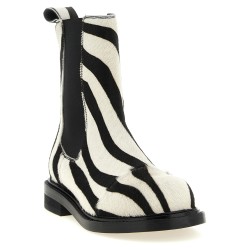 Zebra pony ankle boots