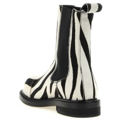 Zebra pony ankle boots