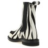 Zebra pony ankle boots