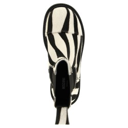 Zebra pony ankle boots