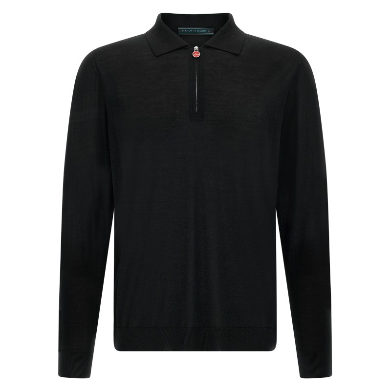 Wool polo shirt 14 microns