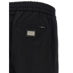 Logo plaque pants
