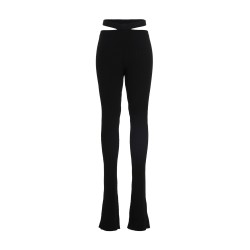 Ribbed flared trousers