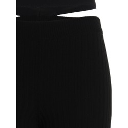 Ribbed flared trousers
