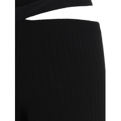 Ribbed flared trousers